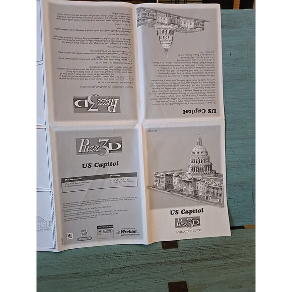 2005 Milton Bradley 3D United States US Capitol Jigsaw Puzzle Vintage Puzz 3D - Picture 7 of 10